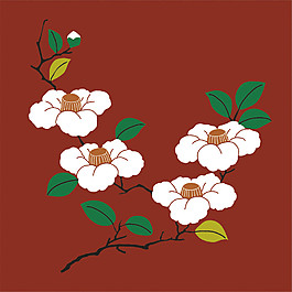 白色花枝裝飾畫(huà)