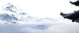 水墨風(fēng)景畫(huà)背景圖
