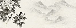 中國風水墨樹枝背景圖