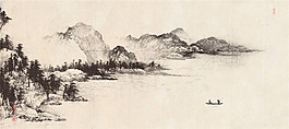 水墨山水畫背景圖