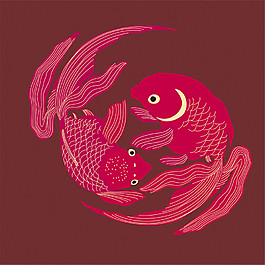 粉色金鱼装饰图