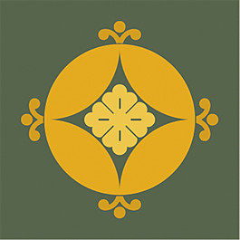 黃色創(chuàng)意花紋裝飾圖