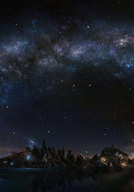 大气蓝色星空H5背景素材