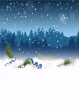 浪漫雪花圣誕背景