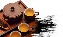 平面設計品茶素材