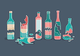 酒瓶矢量素材