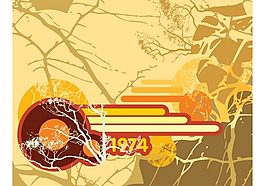 黃色幾何背景素材