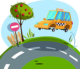 卡通汽車矢量設計素材