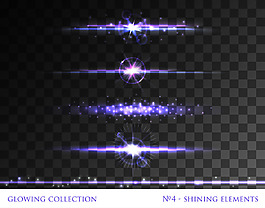 紫色夢(mèng)幻燈光炫光矢量效果