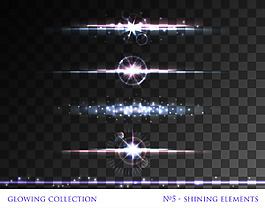 白色夢(mèng)幻燈光炫光矢量