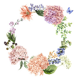 掛飾紫陽花矢量素材