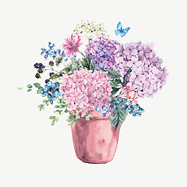 紫陽花矢量素材