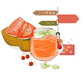 西瓜路牌二十四節(jié)氣圖