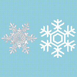 對(duì)稱圖案雪花免摳png透明圖層素材