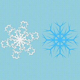 手繪漂亮雪花免摳png透明圖層素材