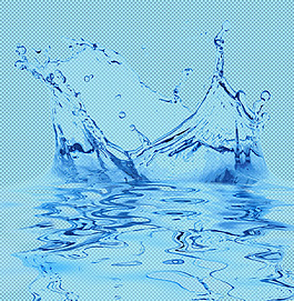 藍(lán)色水花免摳png透明圖層素材