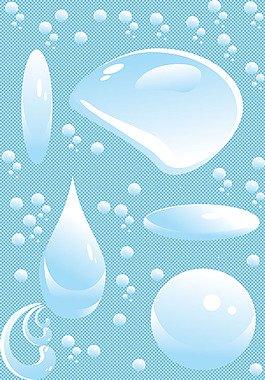 手繪風(fēng)格水珠水滴免摳png透明圖層素材