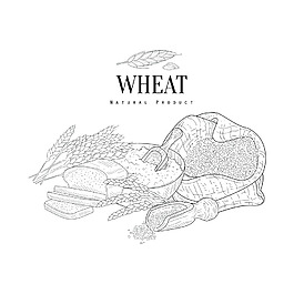 手繪農作物矢量素材