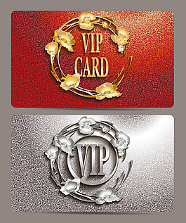 銀色vip皇冠會員素材卡片