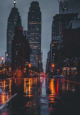 城市夜景H5背景素材