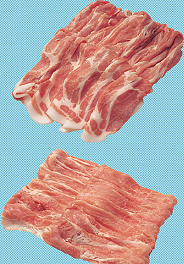切片瘦豬肉免摳png透明圖層素材