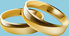 結(jié)婚對(duì)戒免摳png透明圖層素材