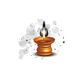 實(shí)物燭臺(tái)火光元素
