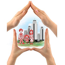 手掌支撐家園元素