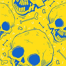 黃色恐怖背景素材