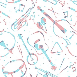 手繪音樂器材素材