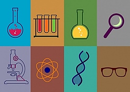 化學(xué)圖標(biāo)工具矢量素材