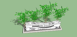 園林景觀素材竹林效果圖