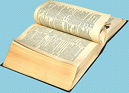 打開的厚書本免摳png透明圖層素材