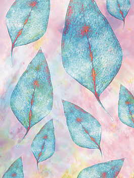 水彩花卉背景矢量插畫(huà)