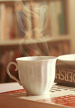 咖啡書本下午茶H5背景素材