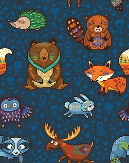 卡通動物矢量素材