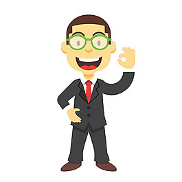 卡通商務(wù)人士png免扣元素