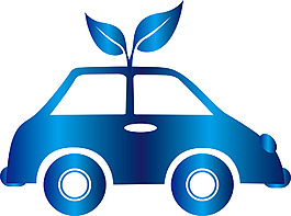 藍(lán)色小汽車png免扣元素