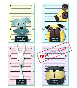 可愛野生動(dòng)物矢量素材