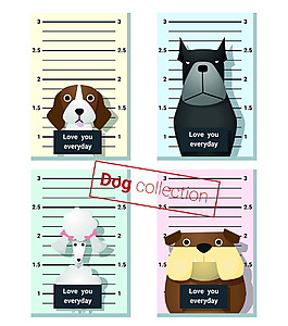 可愛野生動物矢量裝飾素材背景