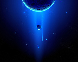 夢幻星空藍色背景