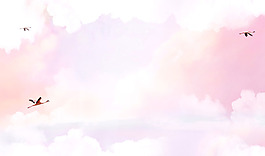 浪漫粉色漸變天空背景