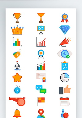彩色運動健身器材圖標矢量AI素材icon