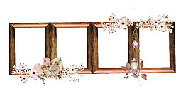 簡約花朵邊框素材