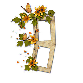 簡(jiǎn)約花朵邊框素材