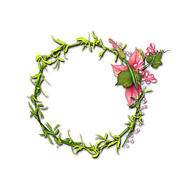 創(chuàng)意花朵元素邊框