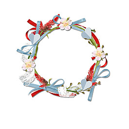 簡(jiǎn)約花朵相框元素