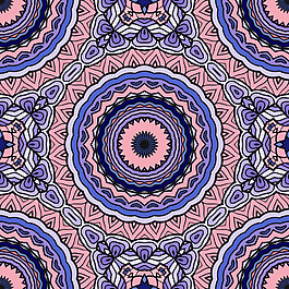 唯美萬花筒花紋圖案背景矢量