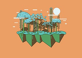 山林山體矢量素材