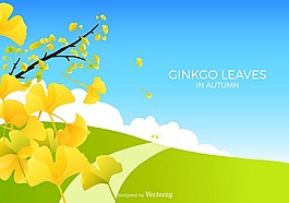 花朵綠色矢量素材
